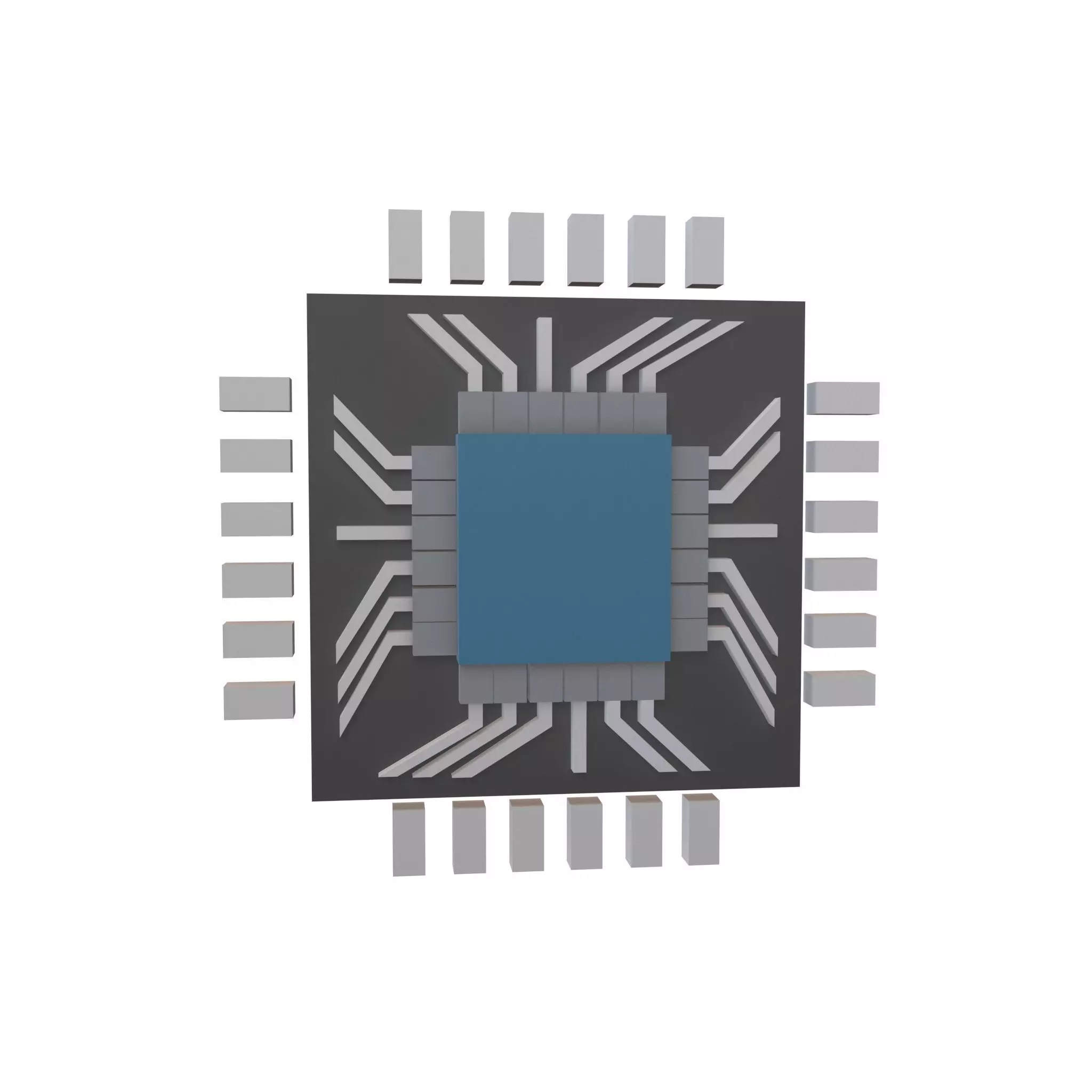 Microchip Symbol V1 002 Low-poly 3D model