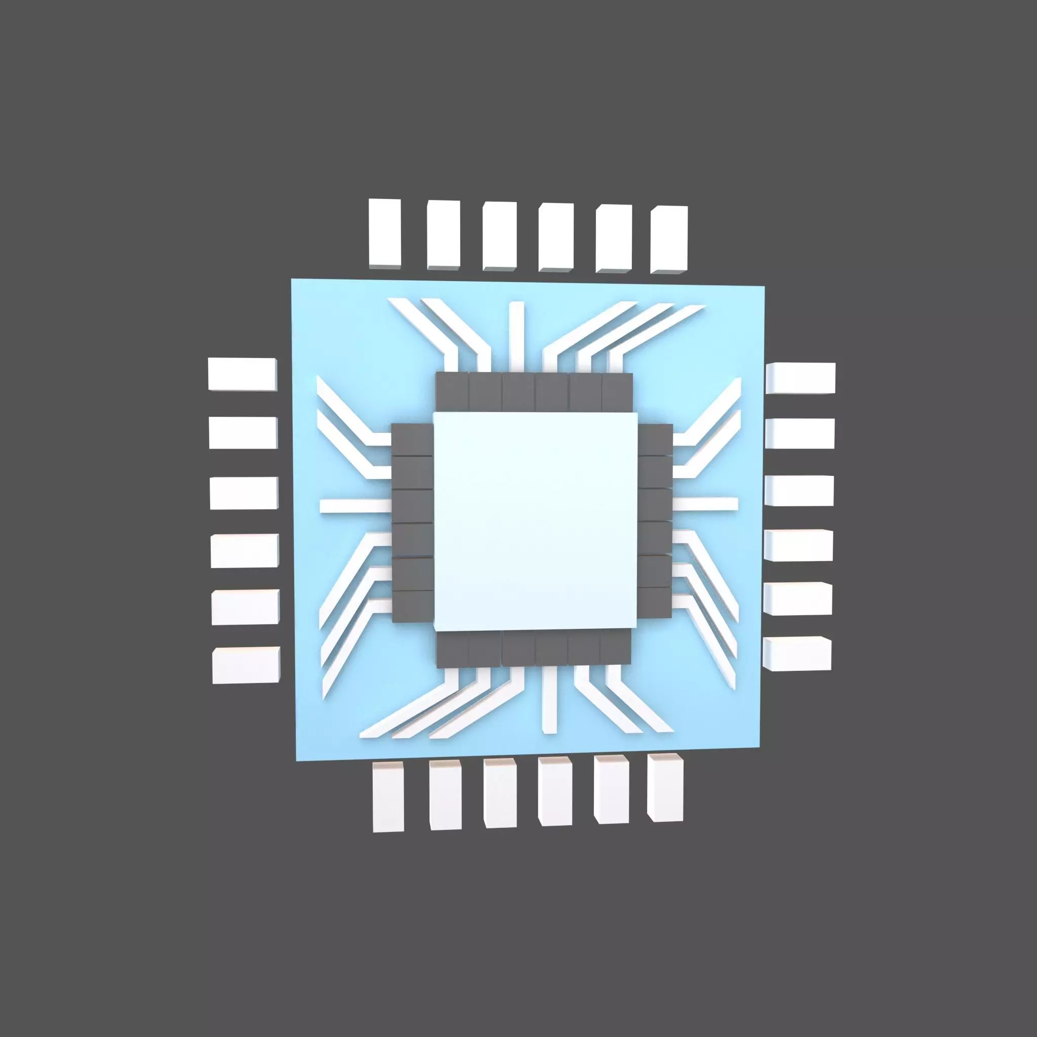 Microchip Symbol V1 004 Low-poly 3D model