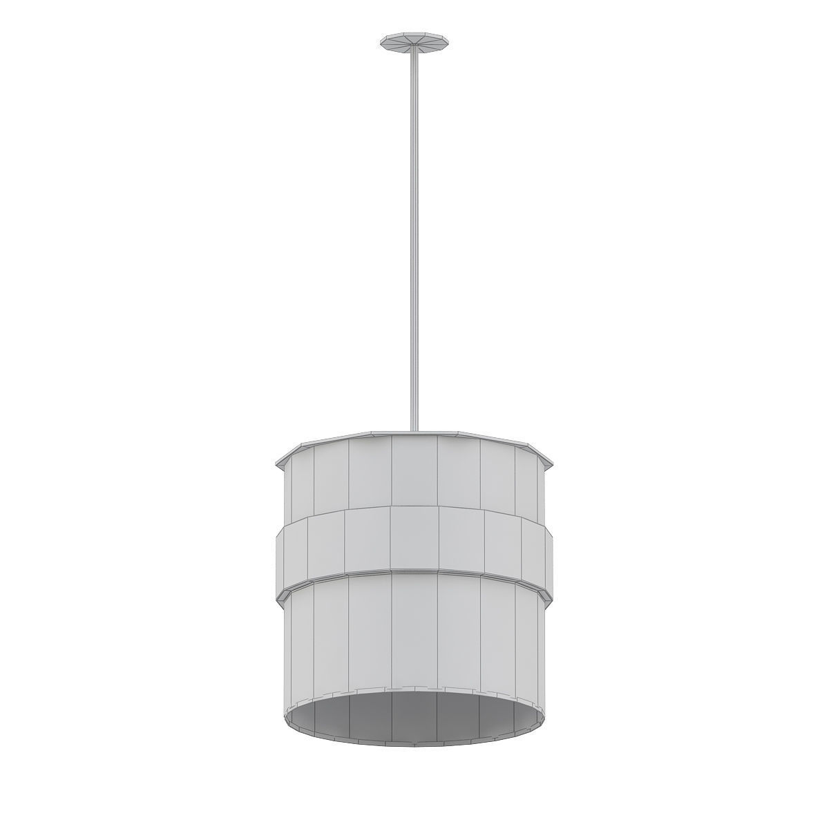 BAMBA drum pendant light with shade 3D model_4