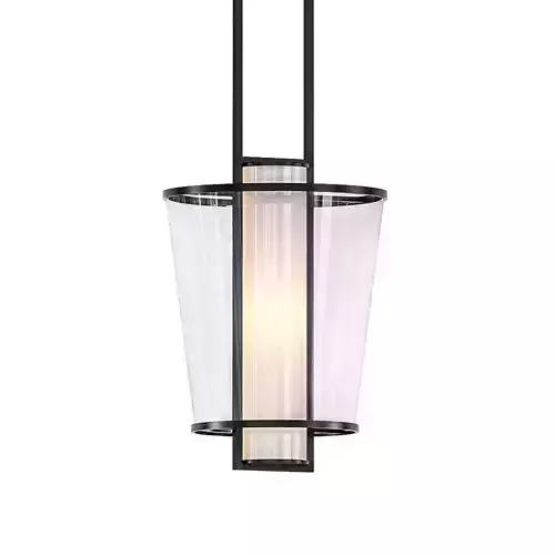 LUCERNE light fixture with glass shade and metal frame