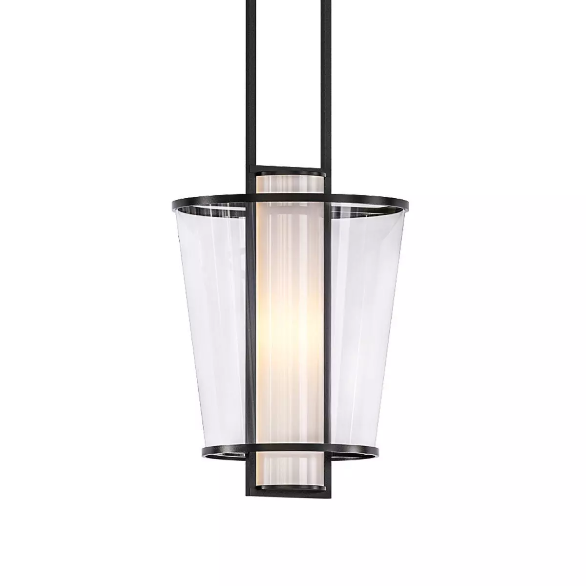 LUCERNE light fixture with glass shade and metal frame 3D model_0
