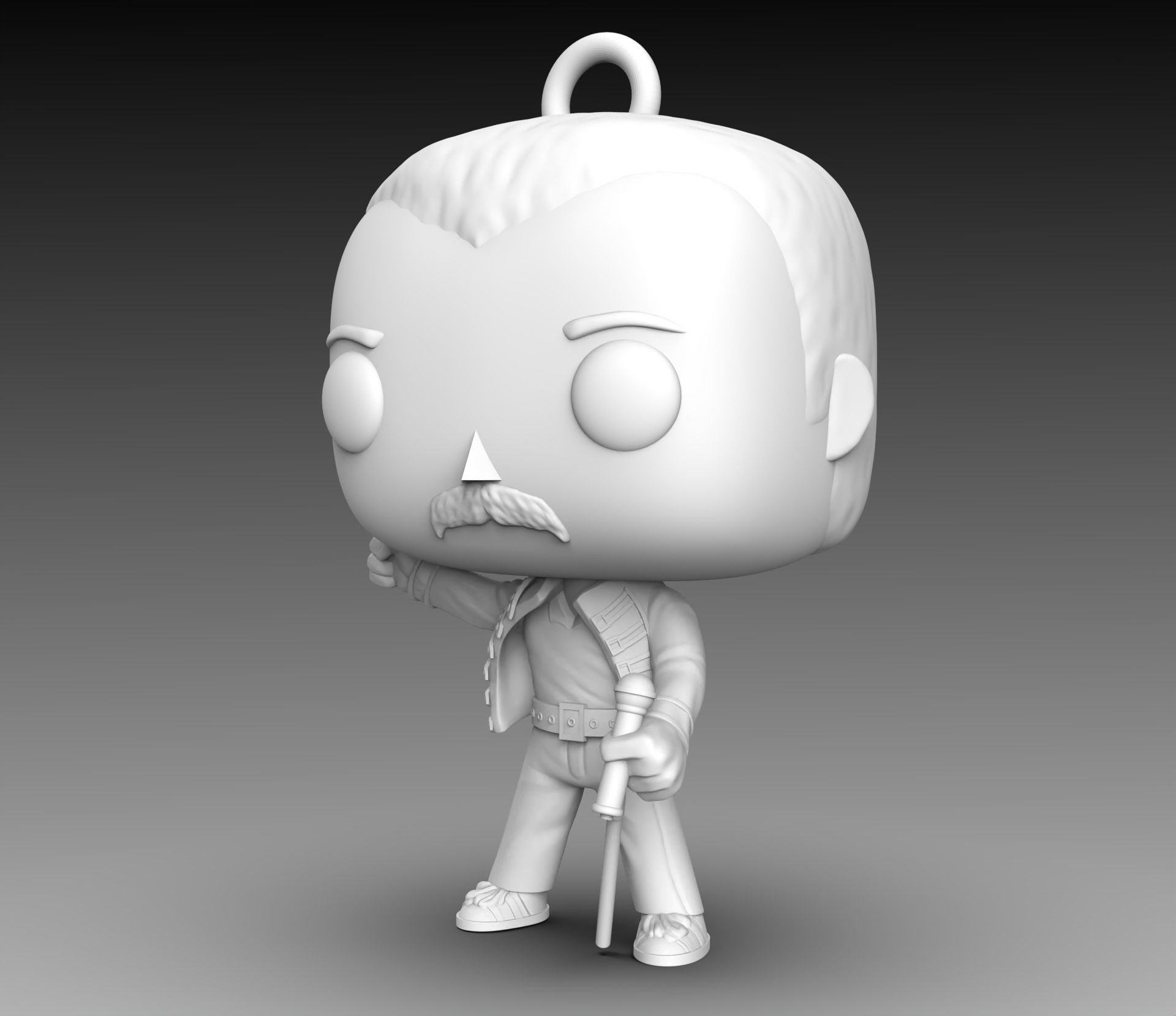 Fredie Mercury Keychain Funko Pop 3D print model_9
