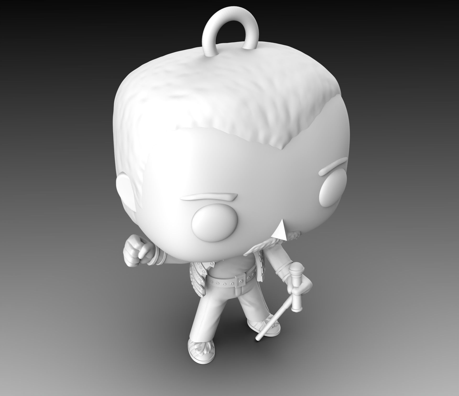 Fredie Mercury Keychain Funko Pop 3D print model_11
