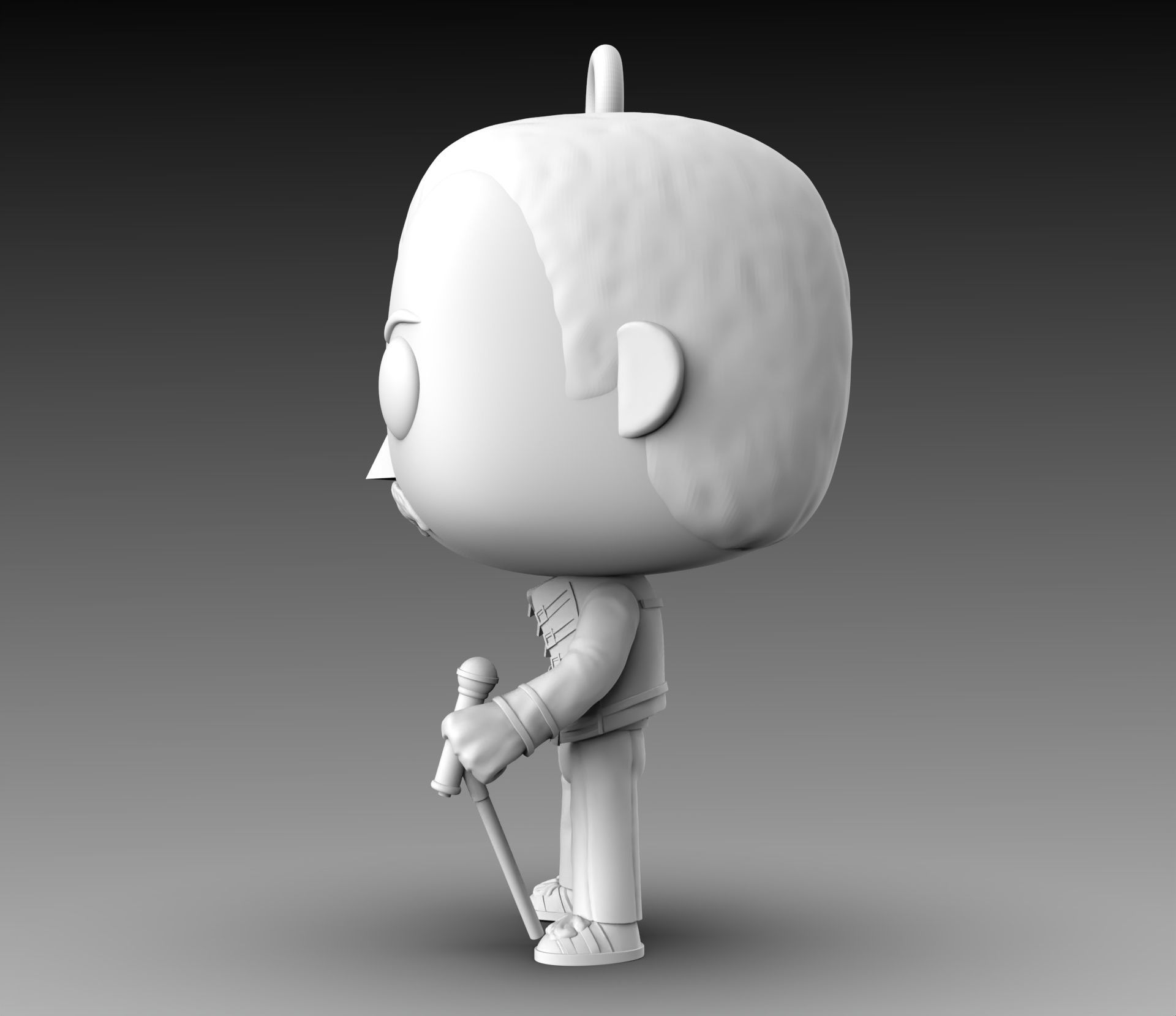 Fredie Mercury Keychain Funko Pop 3D print model_8