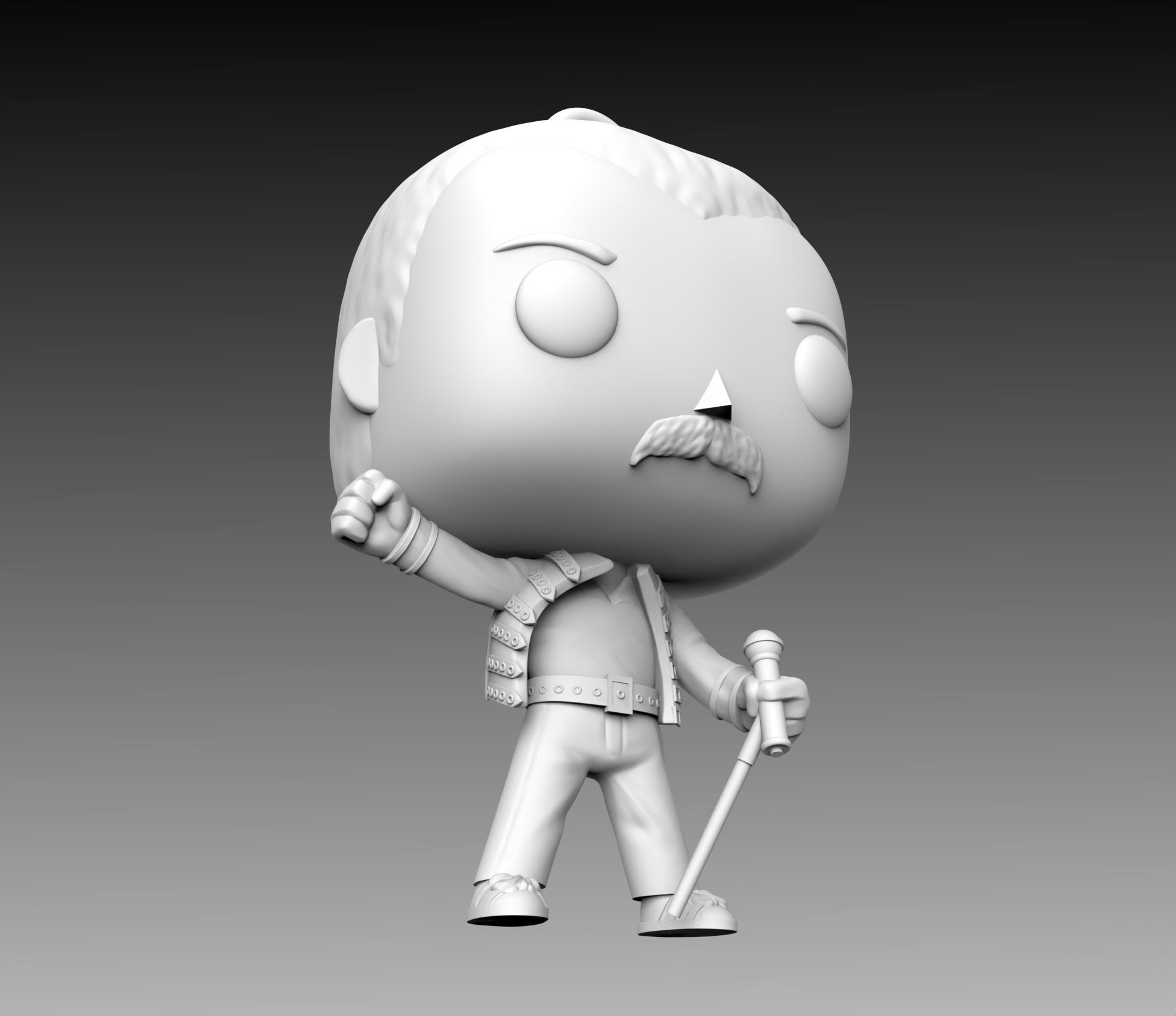 Fredie Mercury Keychain Funko Pop 3D print model_10