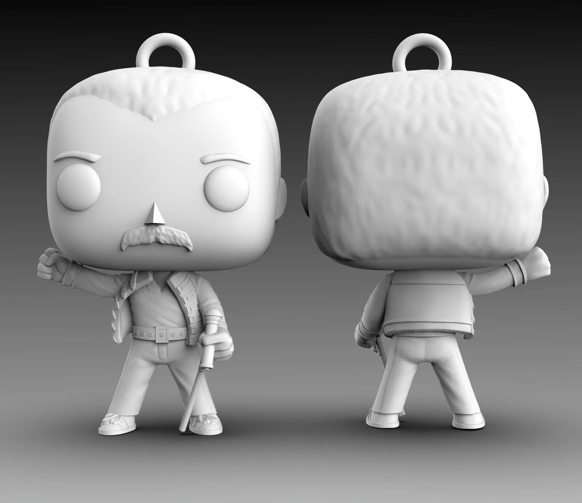 Fredie Mercury Keychain Funko Pop 3D print model_0