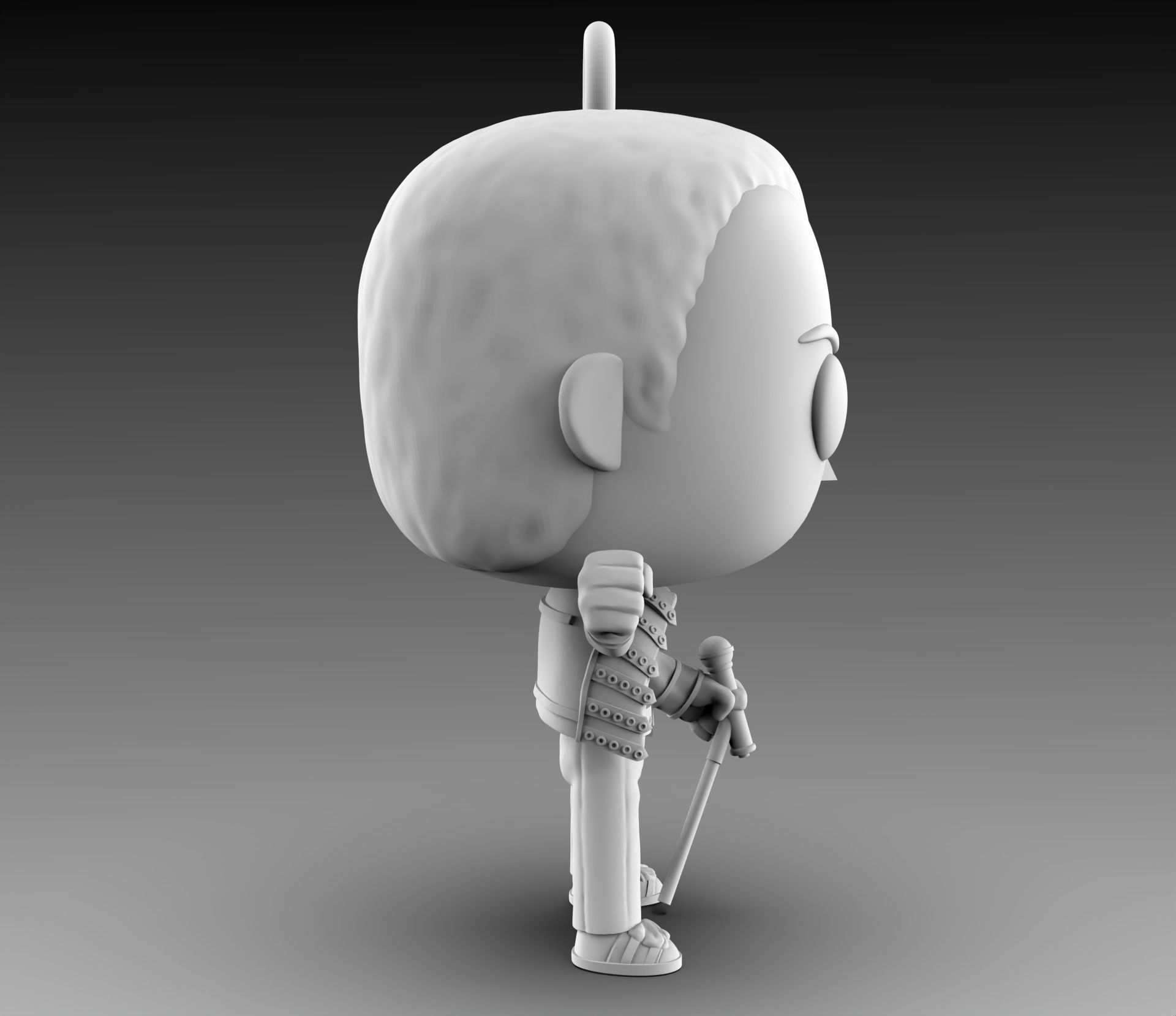 Fredie Mercury Keychain Funko Pop 3D print model_4