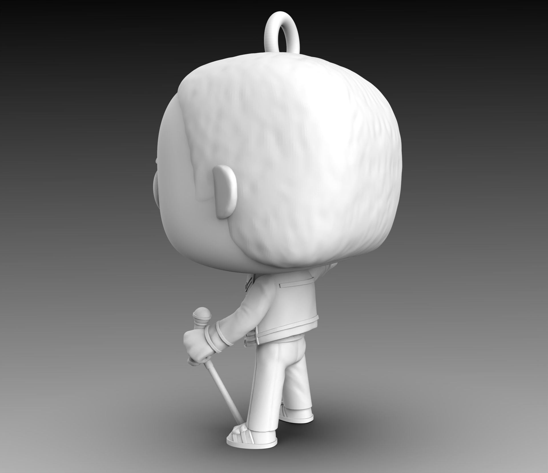 Fredie Mercury Keychain Funko Pop 3D print model_7