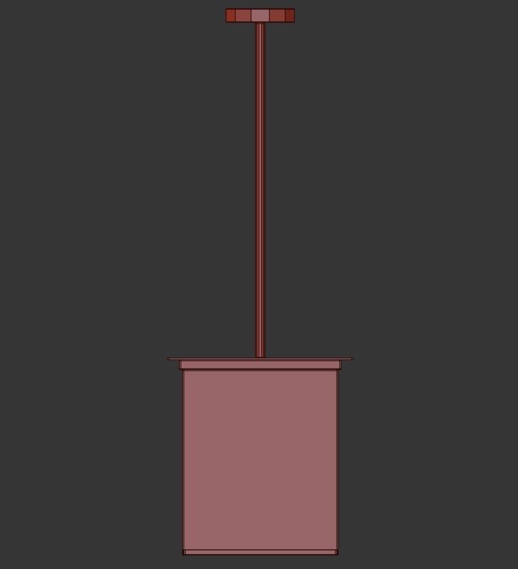 STEEG outdoor pendant light with shade 3D model_2