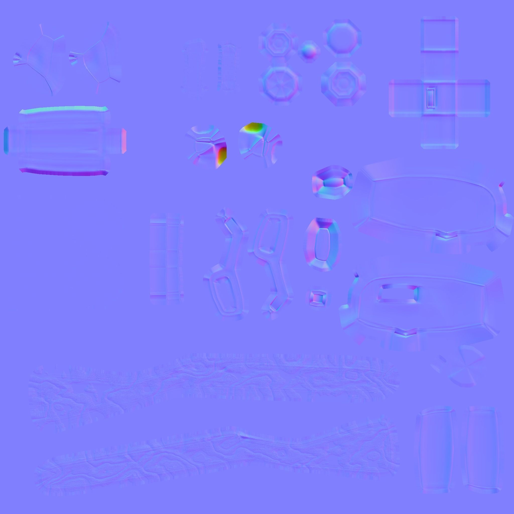 LeverActionRifle gun with wooden handle Low-poly 3D model_6