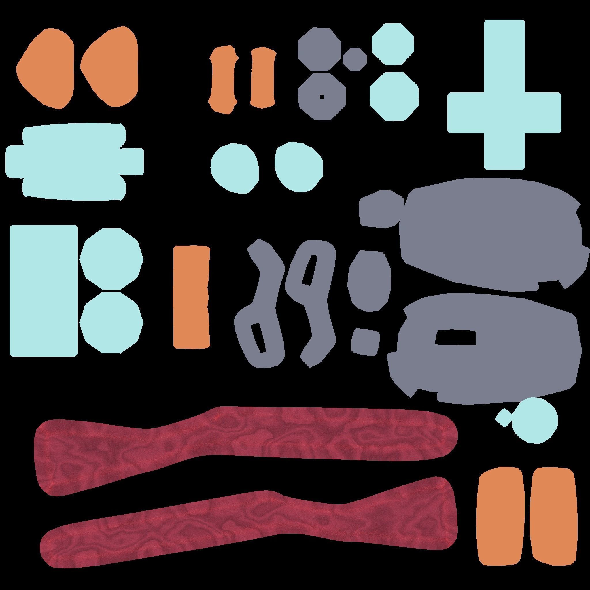 LeverActionRifle gun with wooden handle Low-poly 3D model_4