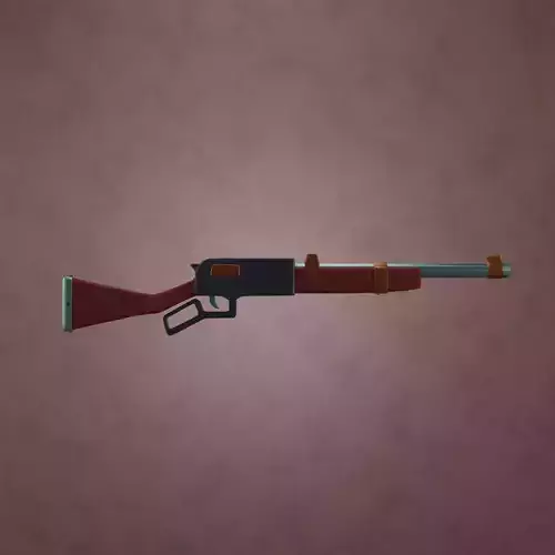 LeverActionRifle gun with wooden handle