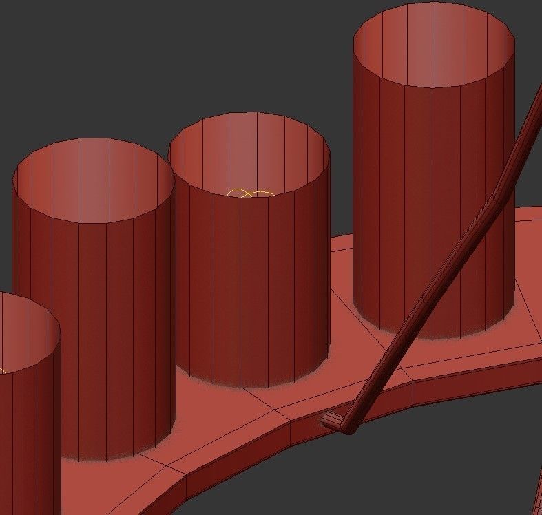 HEMEL round chandelier with candles hanging from it 3D model_1