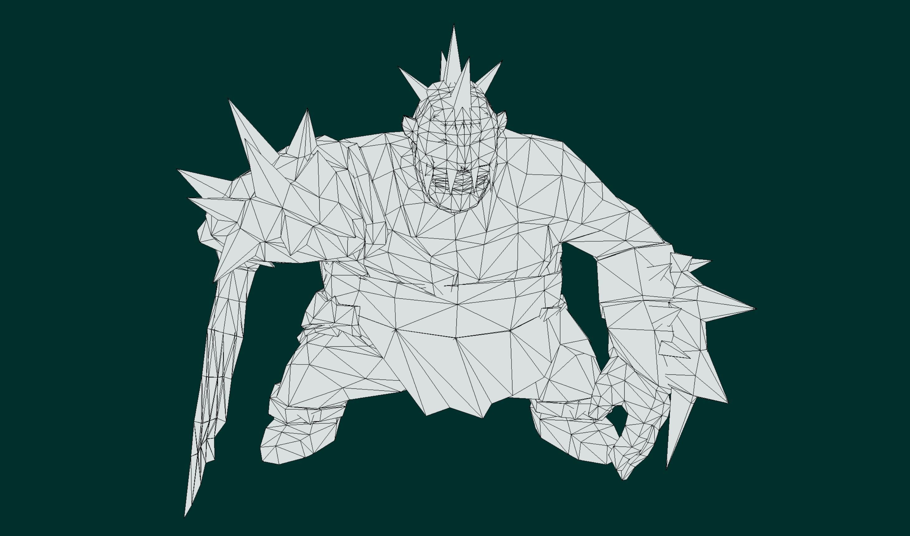 Cartoon Villain Butcher Low-poly 3D model_11