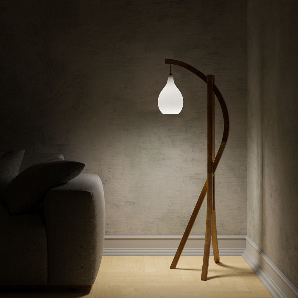 Floor Lamp  Low-poly 3D model_2