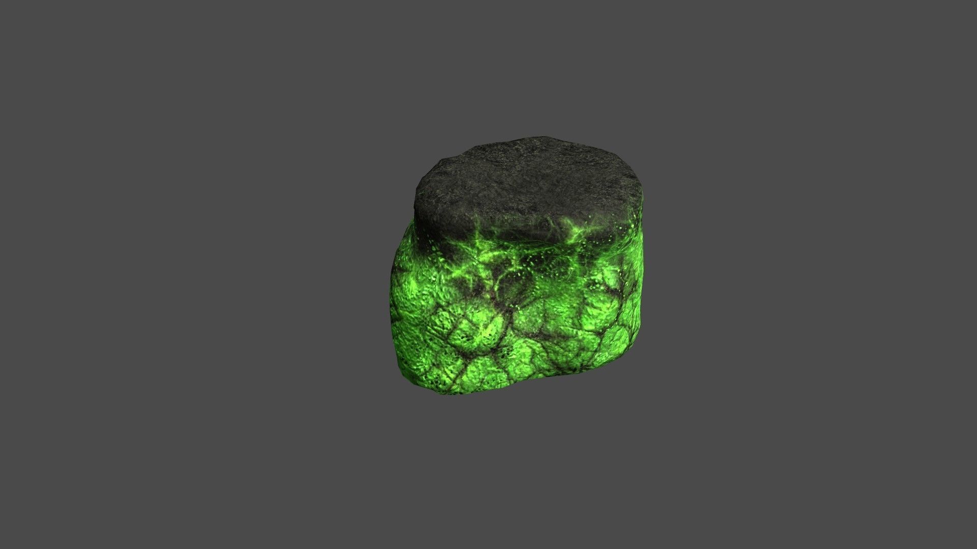 Short Flat Rocks - Toxic Low-poly 3D model_12