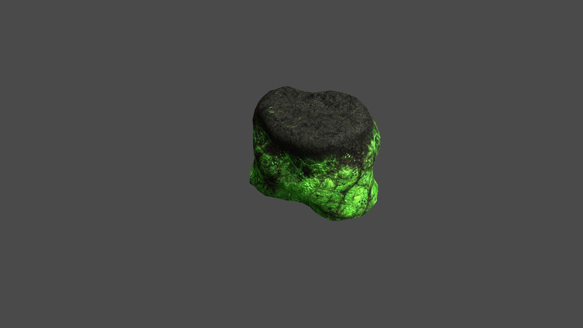 Short Flat Rocks - Toxic Low-poly 3D model_8