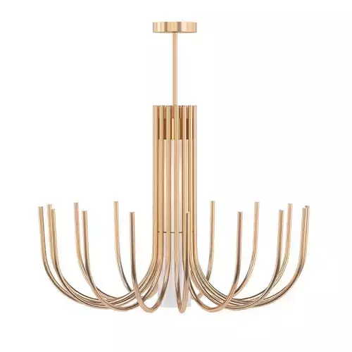 Stardust modern chandelier in brass