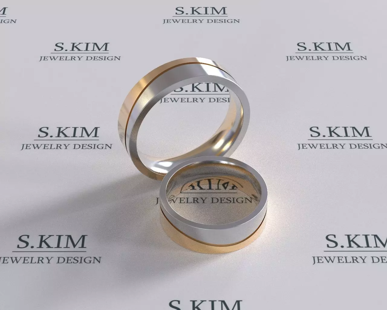Wedding ring two parts sizes 47-67 3D print model