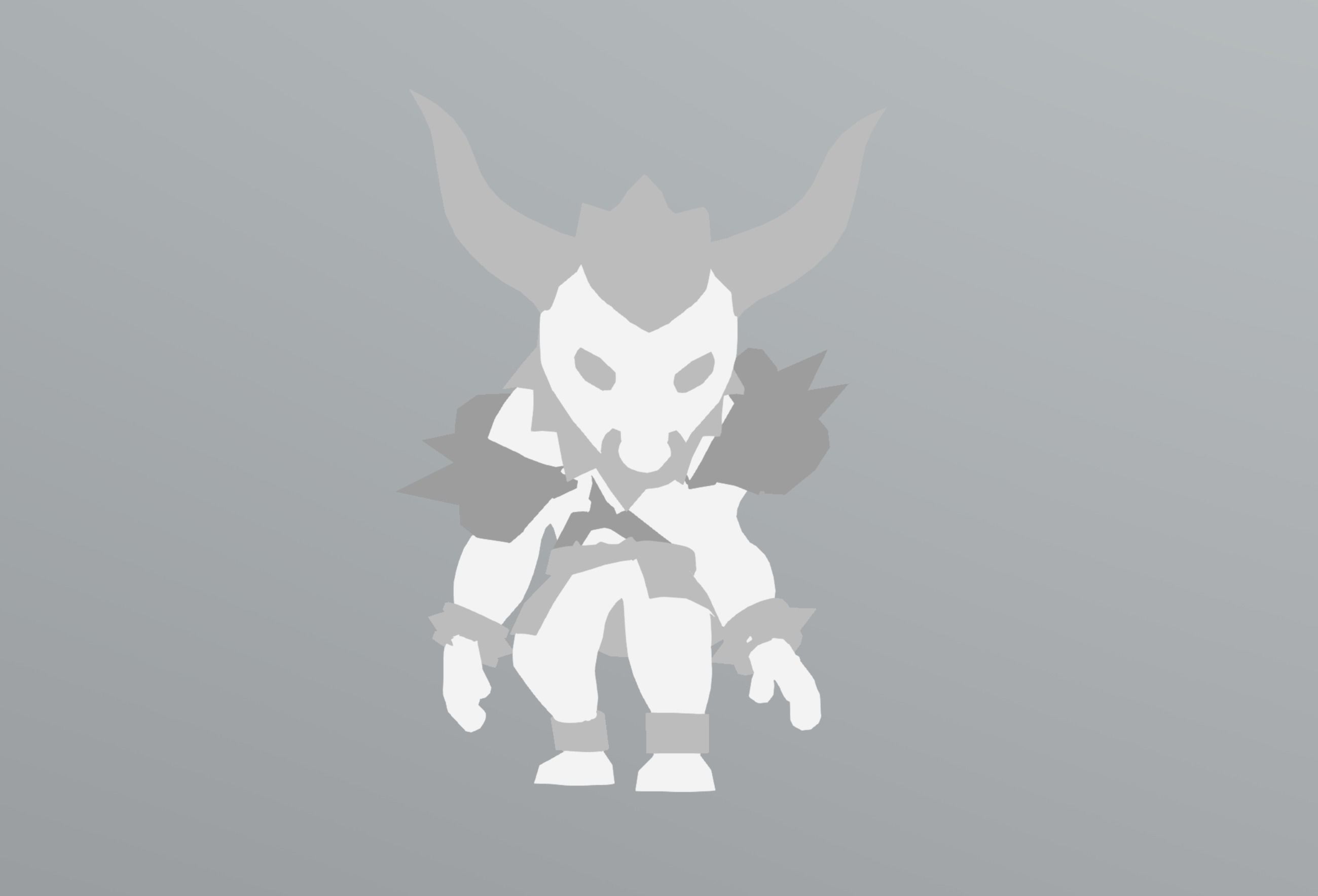 Cartoon Minotaur Low-poly 3D model_8