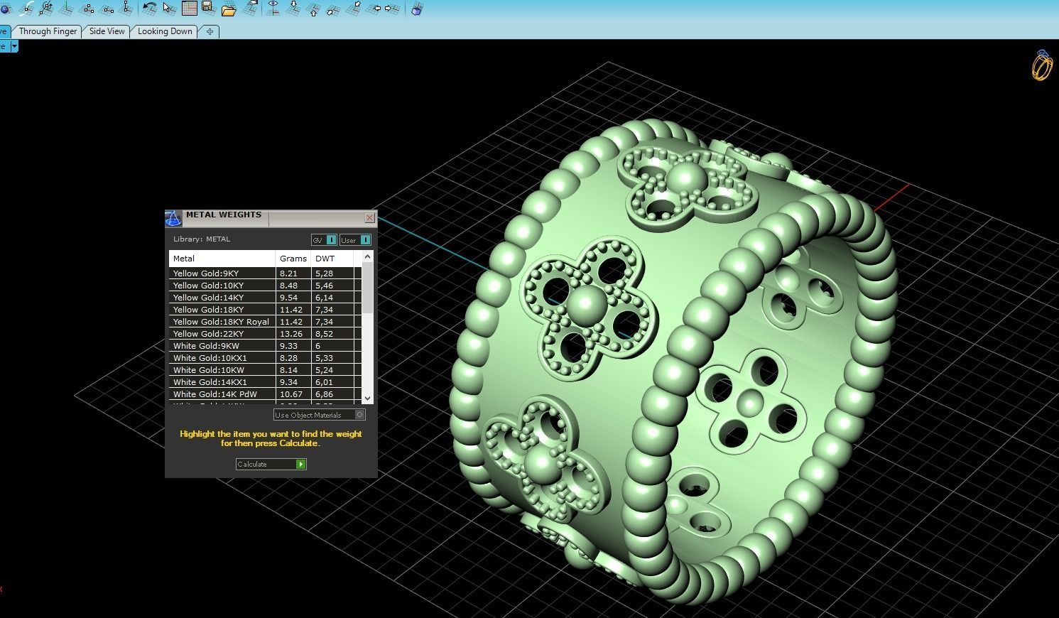 Ring Perlee Clovers 001 3D print model_7