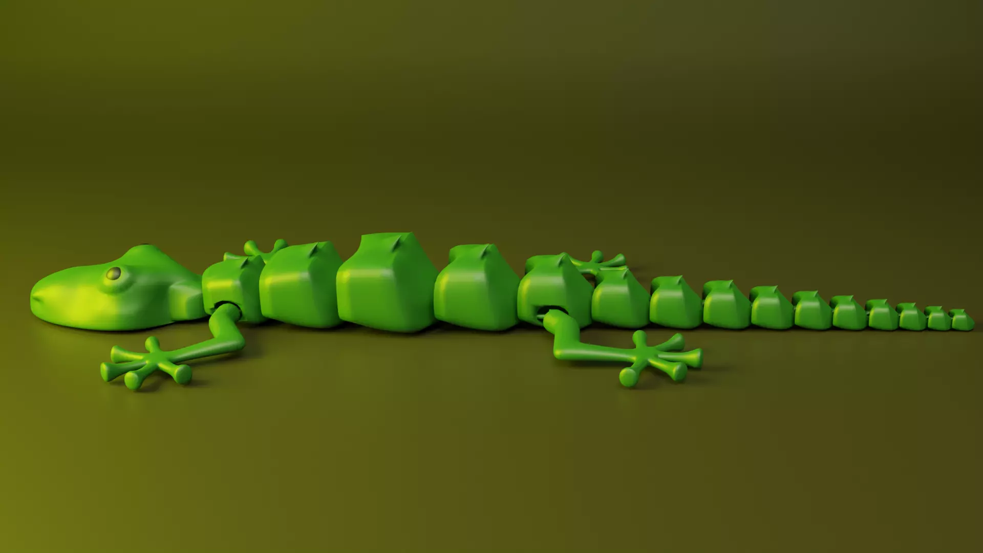 Arculated lizzard desktop fidget pet for 3D print 3D print model_0