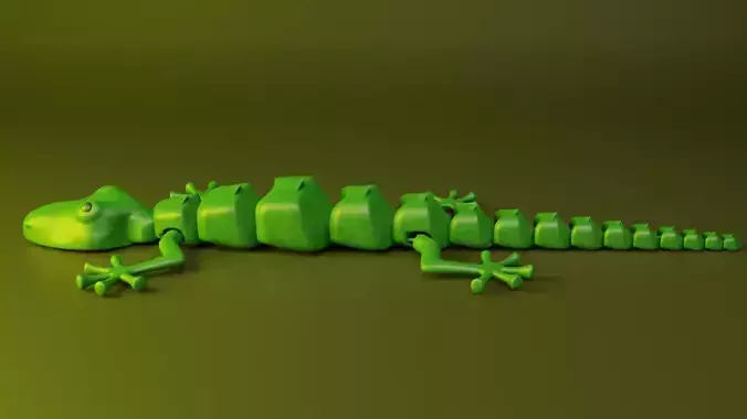 Arculated lizzard desktop fidget pet for 3D print  3D print model