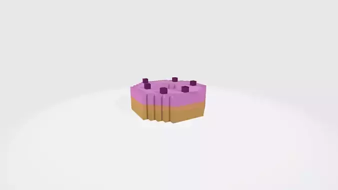 Voxel Pink Doughnut