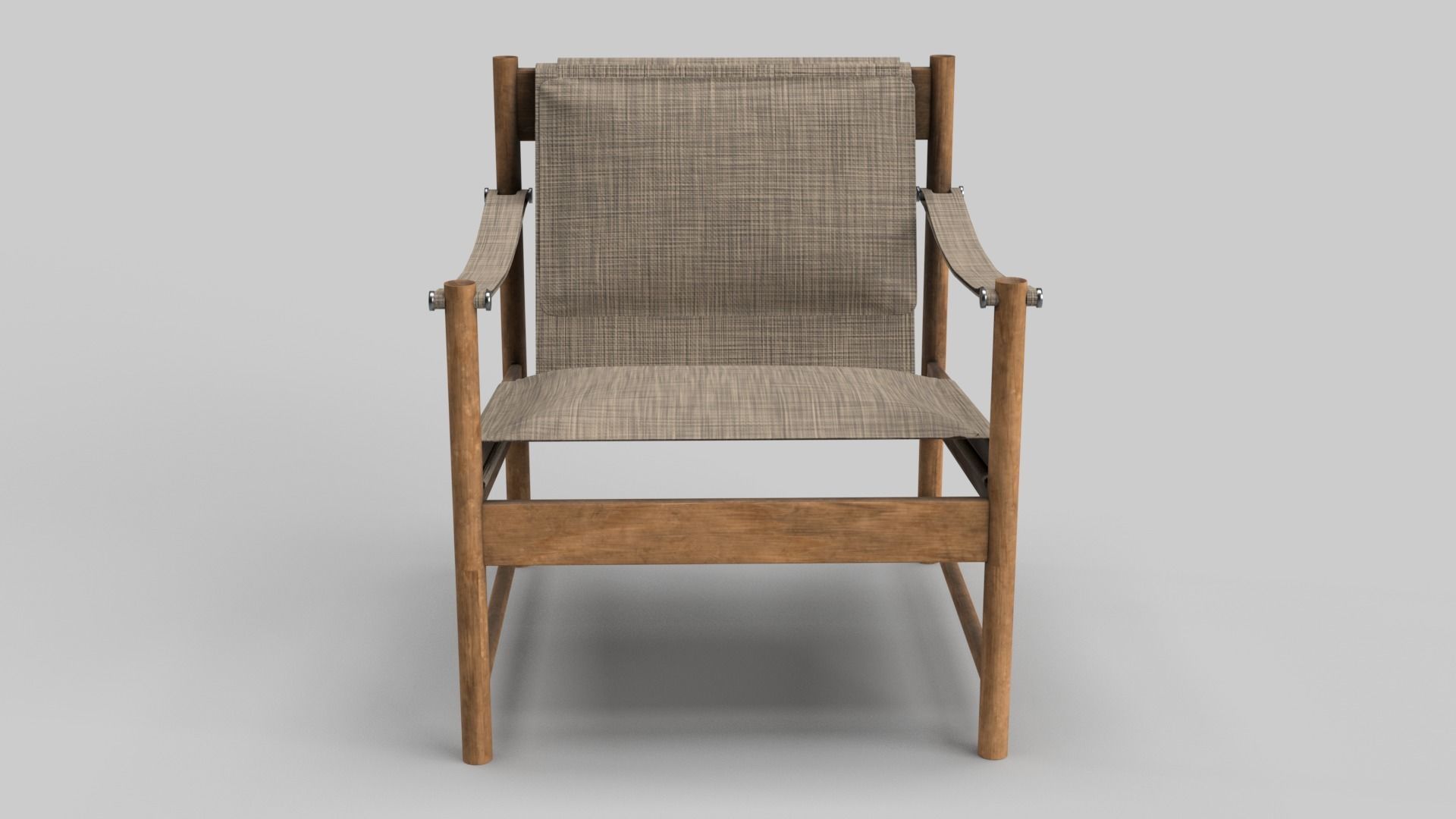 Lounge wood chair 3D model_1