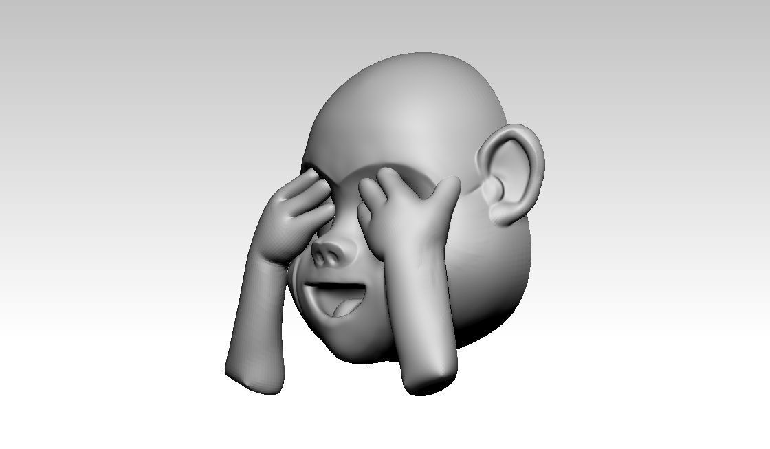 Monkey eyes Emoji 3D Model 3D print model_3