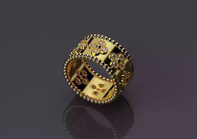 Ring Perlee Clovers 002 3D print model