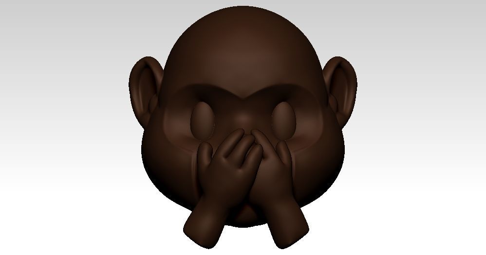 Monkey Mouth Emoji 3D Model 3D print model_1