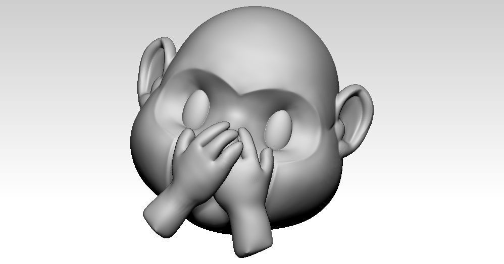Monkey Mouth Emoji 3D Model 3D print model_3