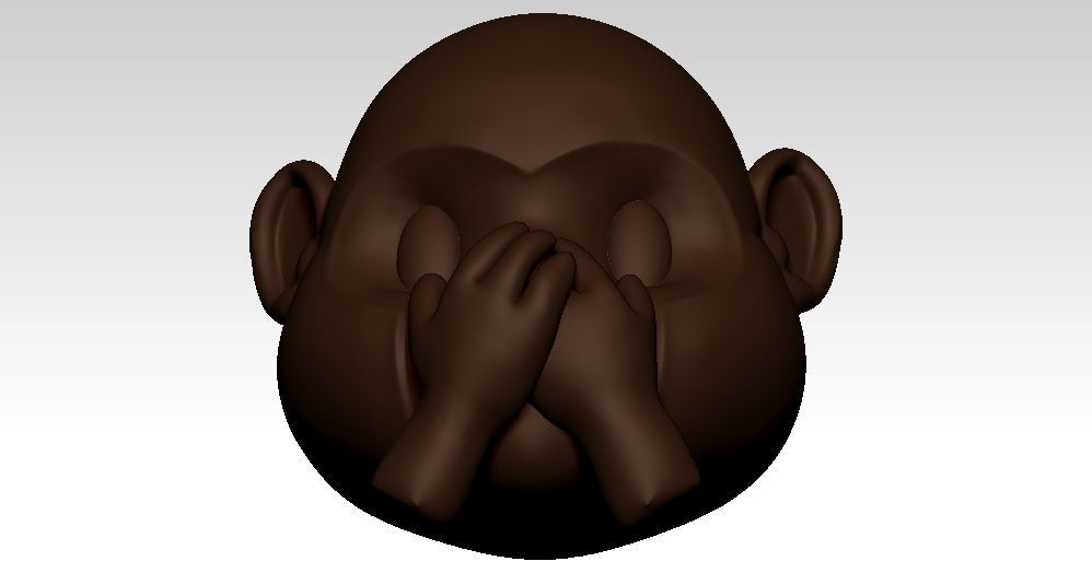 Monkey Mouth Emoji 3D Model 3D print model_5