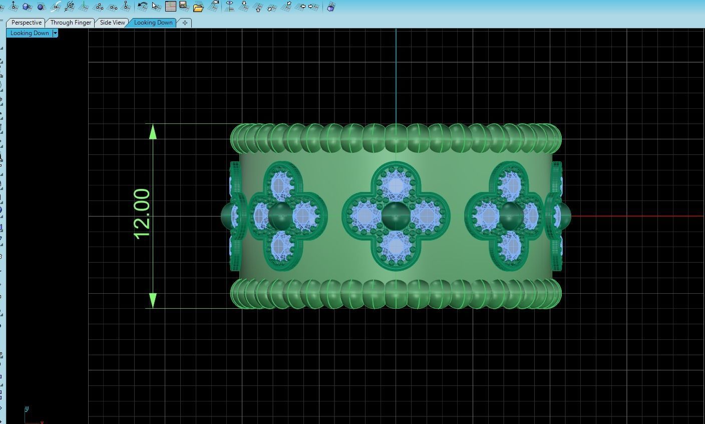 Ring Perlee Clovers 003 3D print model_2