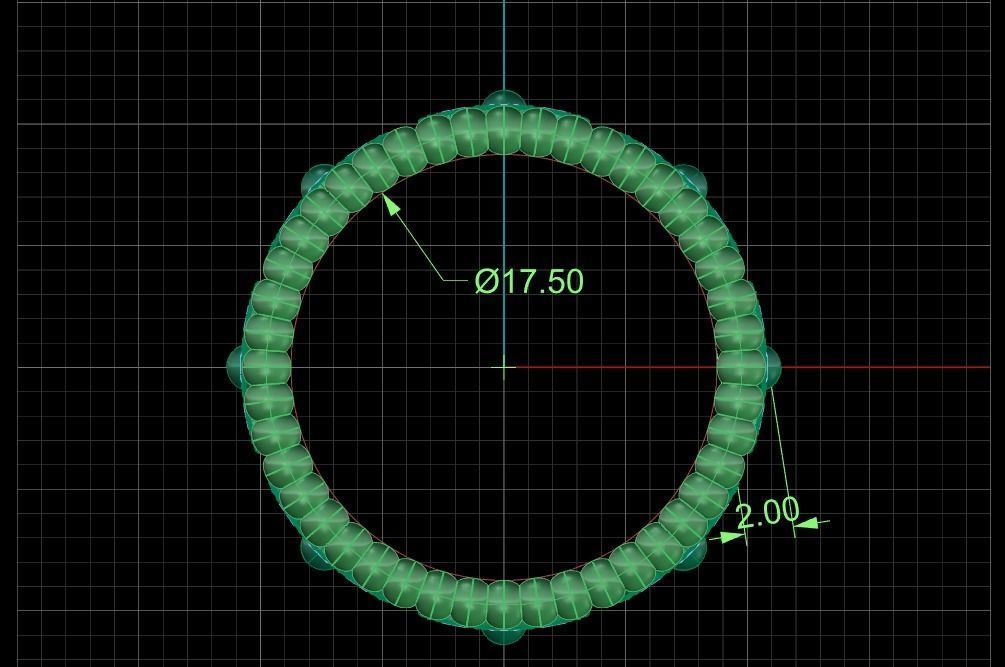 Ring Perlee Clovers 003 3D print model_3