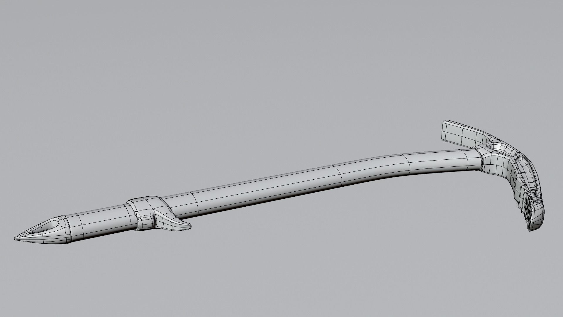 Ice Axe Low-poly 3D model_1