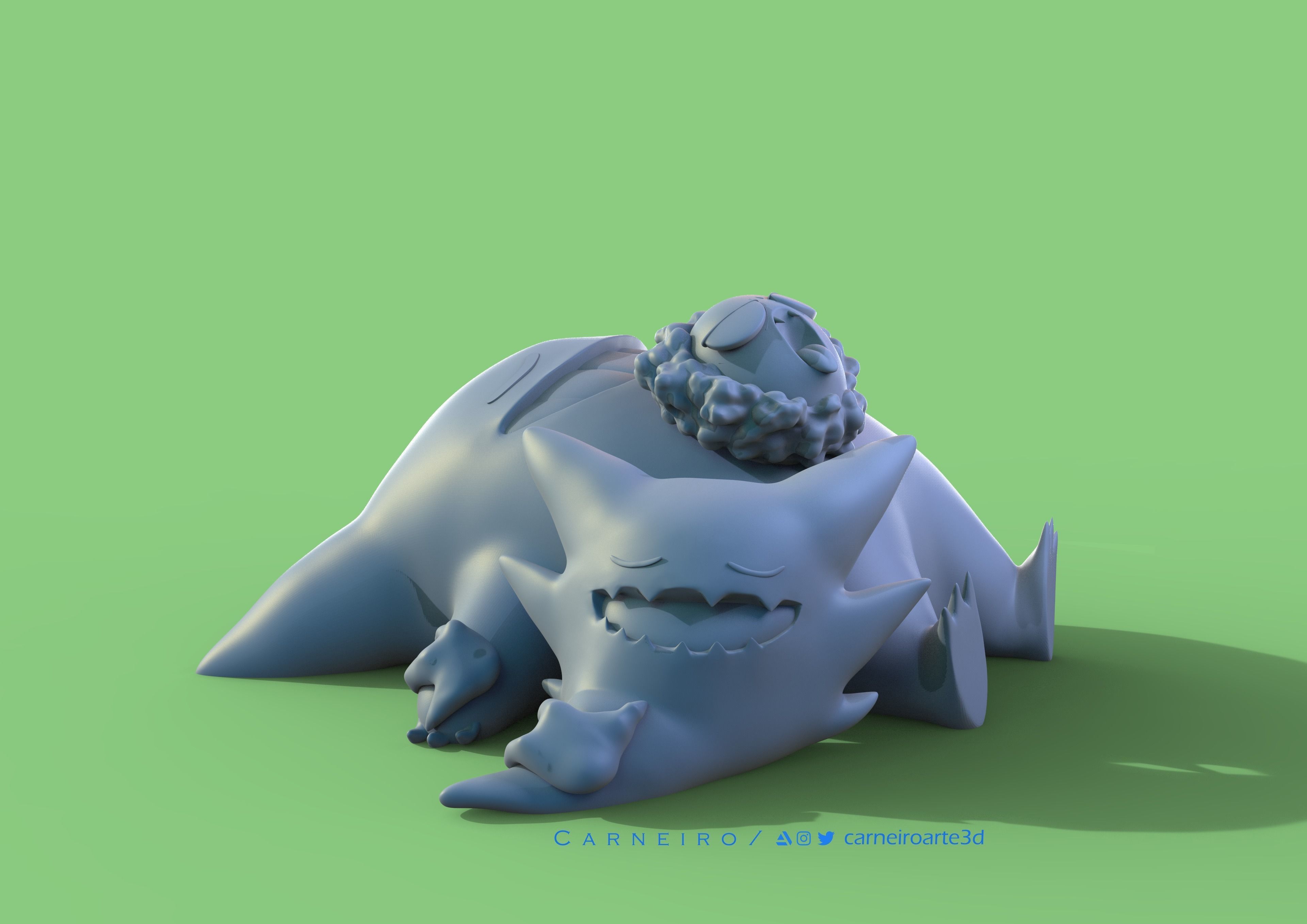 Gengar Haunter and Gastly 3D print model_6