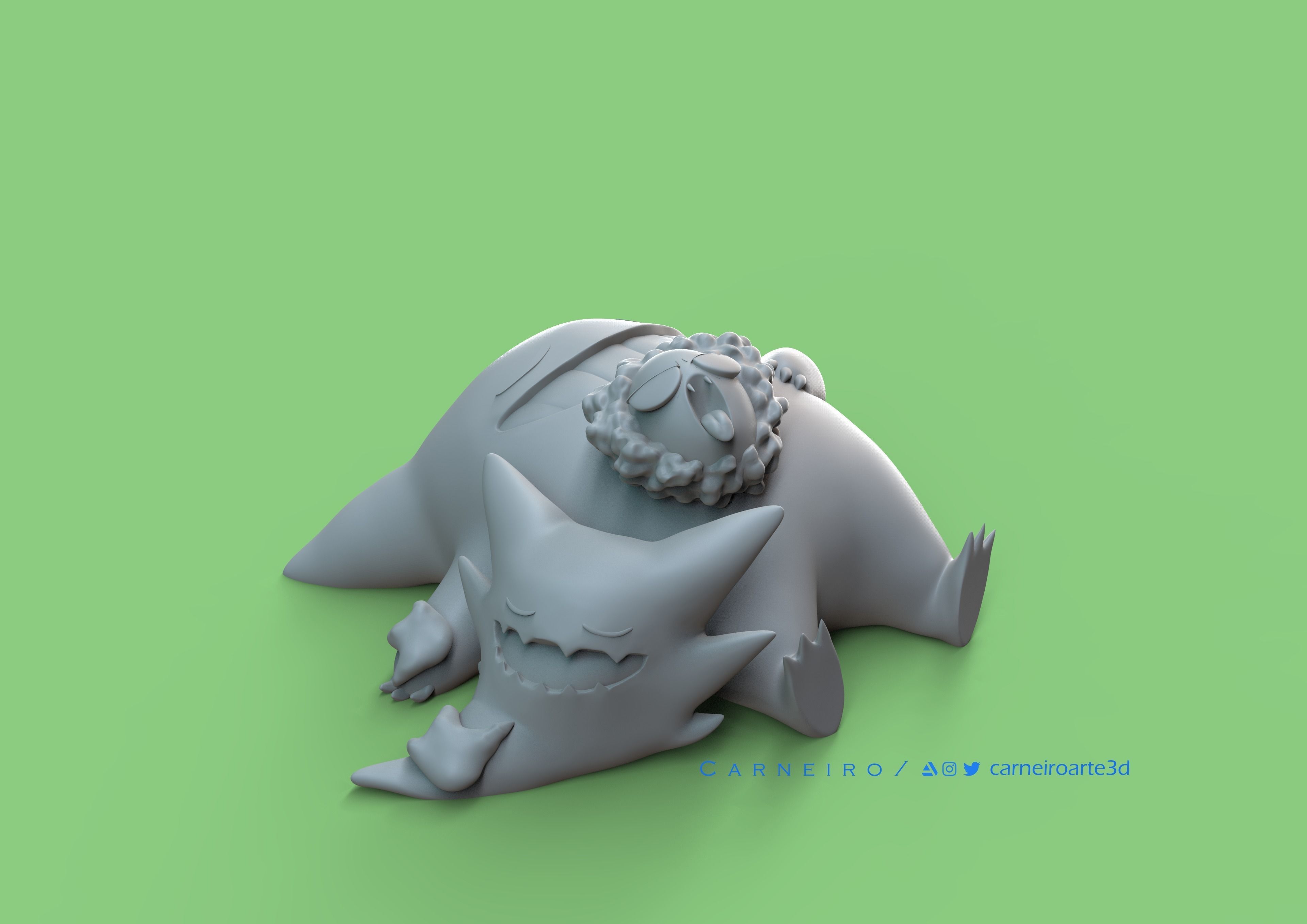 Gengar Haunter and Gastly 3D print model_4
