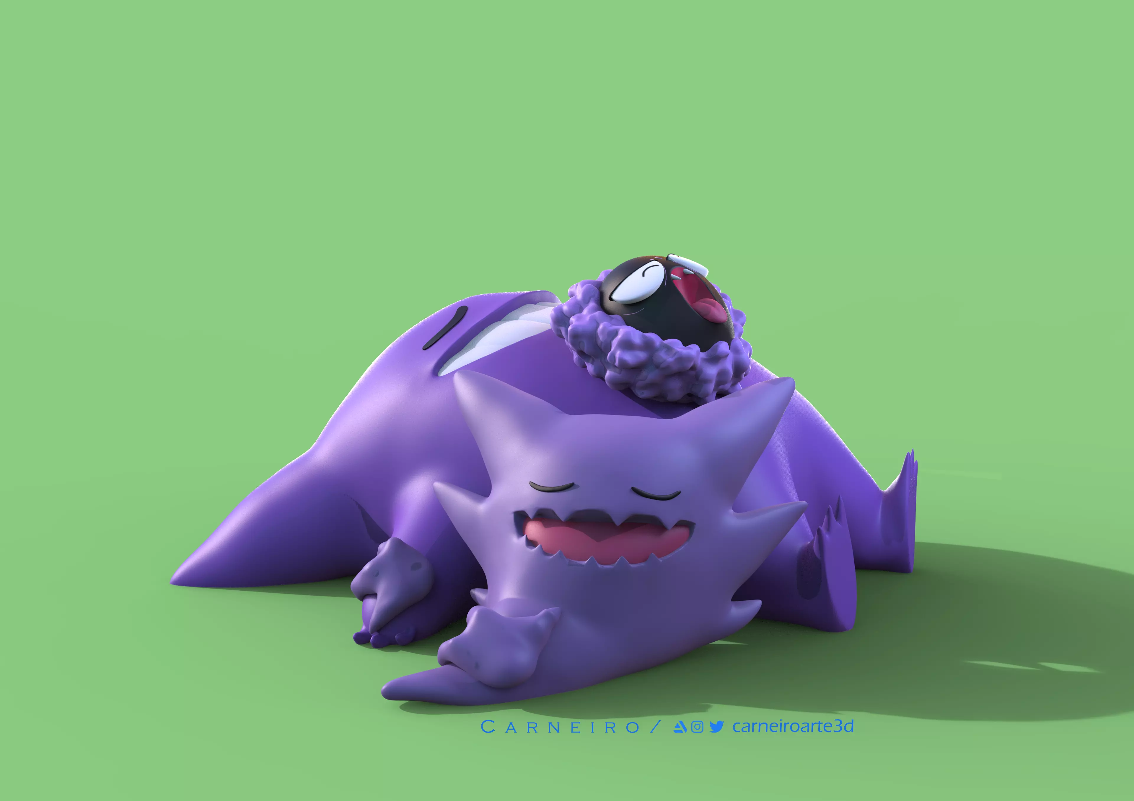 Gengar Haunter and Gastly 3D print model_0