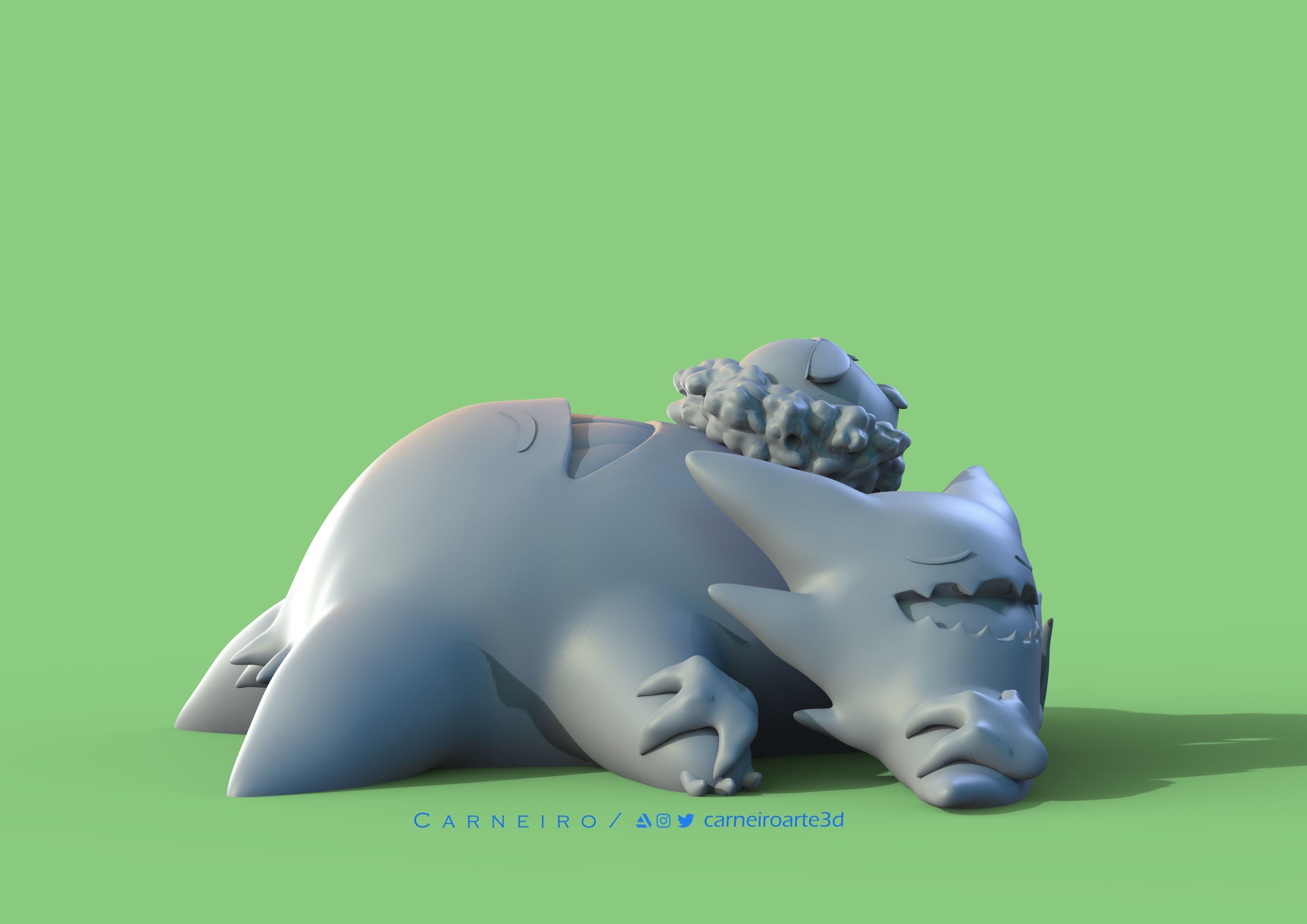 Gengar Haunter and Gastly 3D print model_7