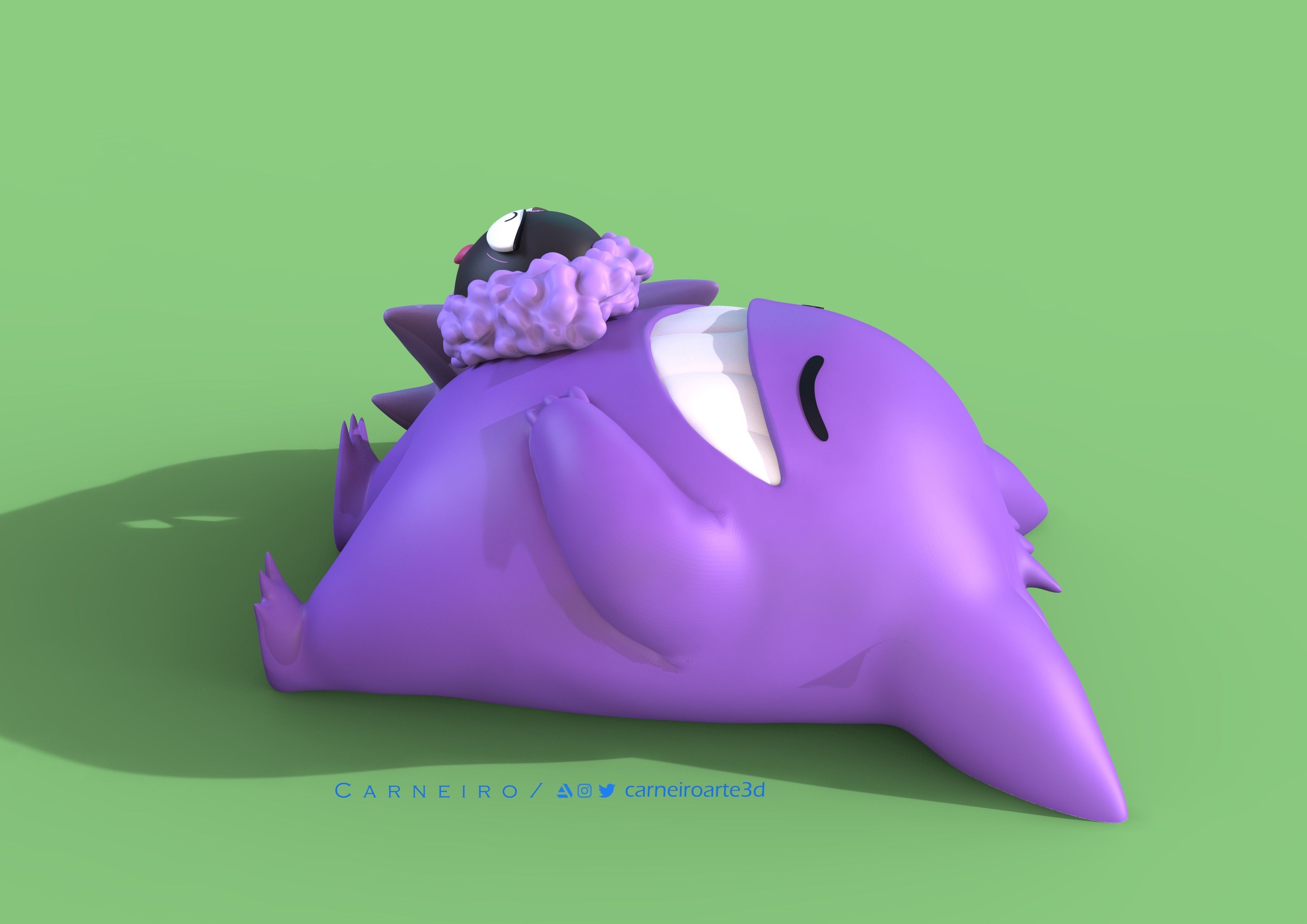 Gengar Haunter and Gastly 3D print model_1