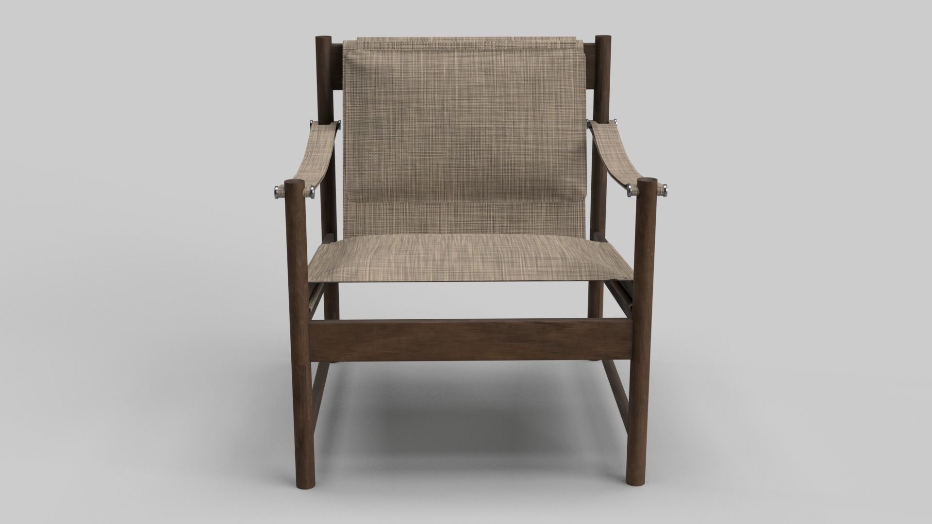 Lounge wood chair 3D model_5
