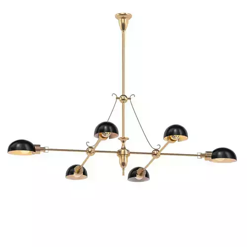 POINTE light chandelier in brass 3D model
