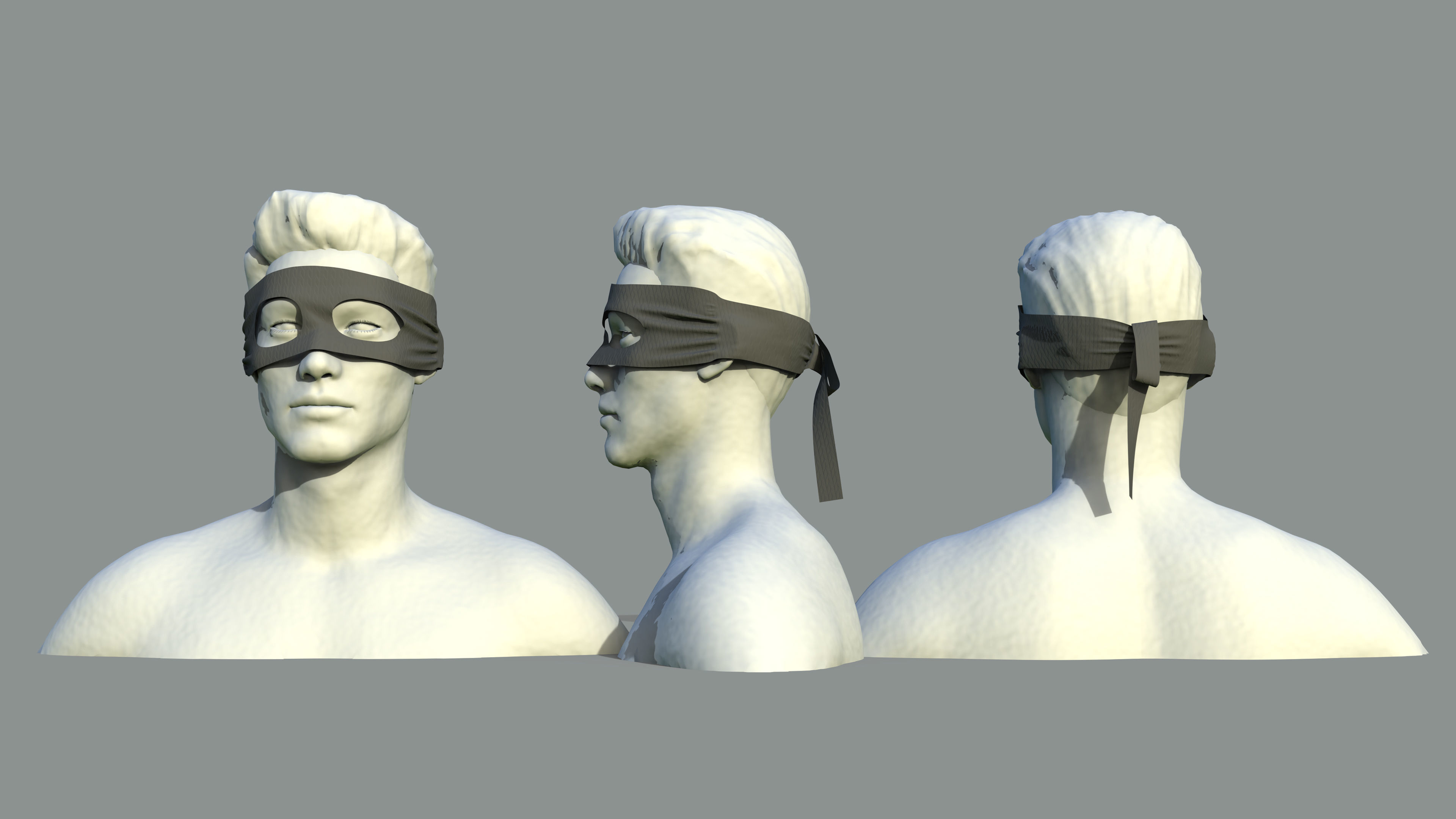 Face Mask Low Poly With UV Vol 3 Low-poly 3D model_10