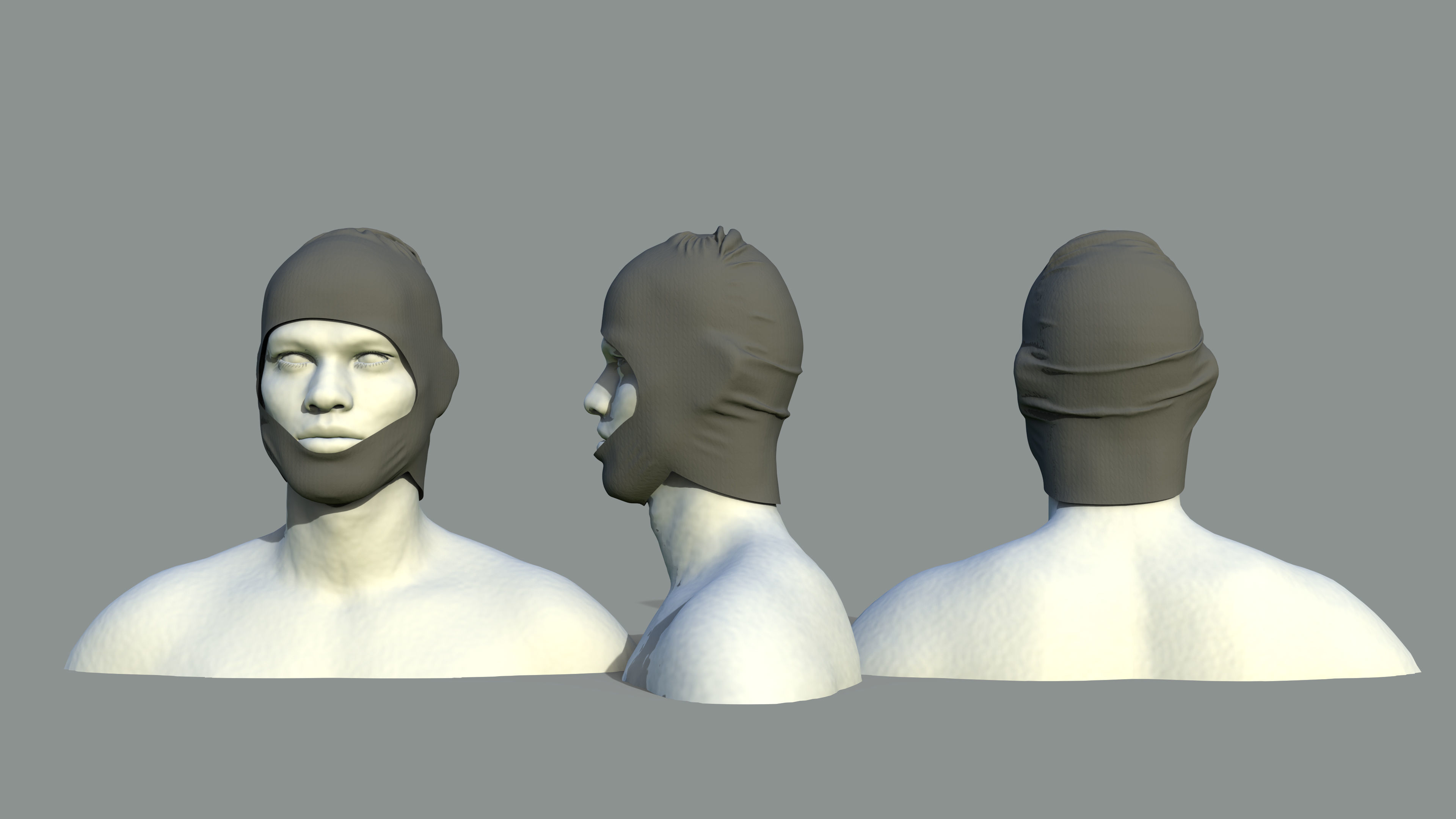 Face Mask Low Poly With UV Vol 3 Low-poly 3D model_2
