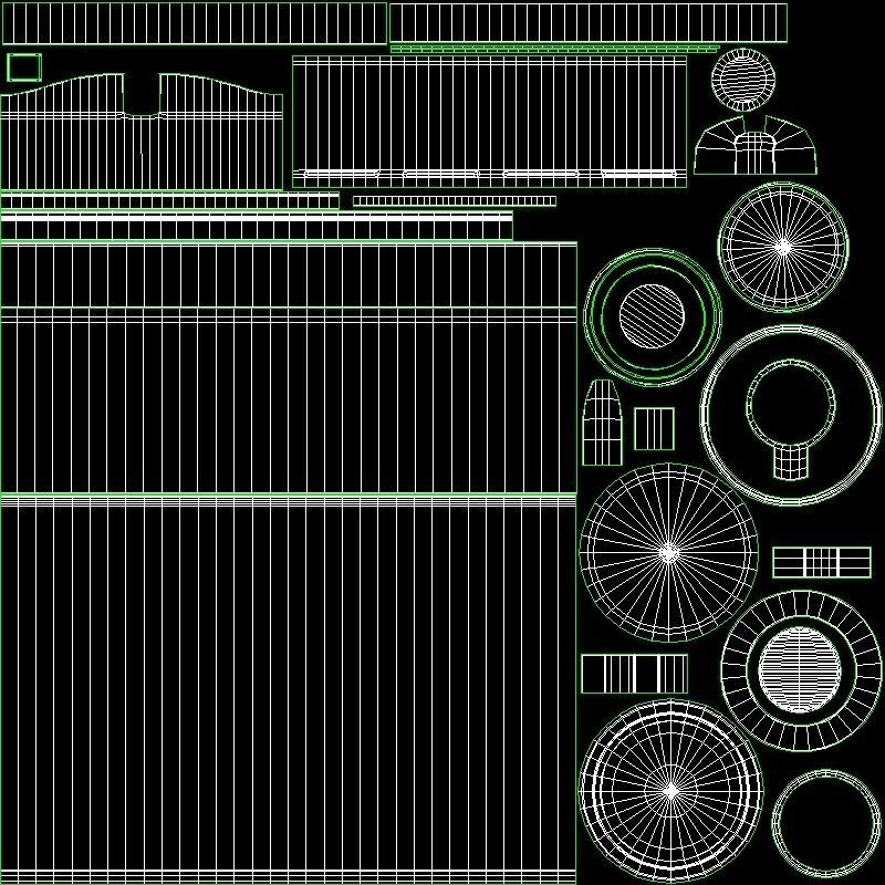 150ml 5oz Cosmetics Pump Dispenser Bottle Low High Poly 3D model_8