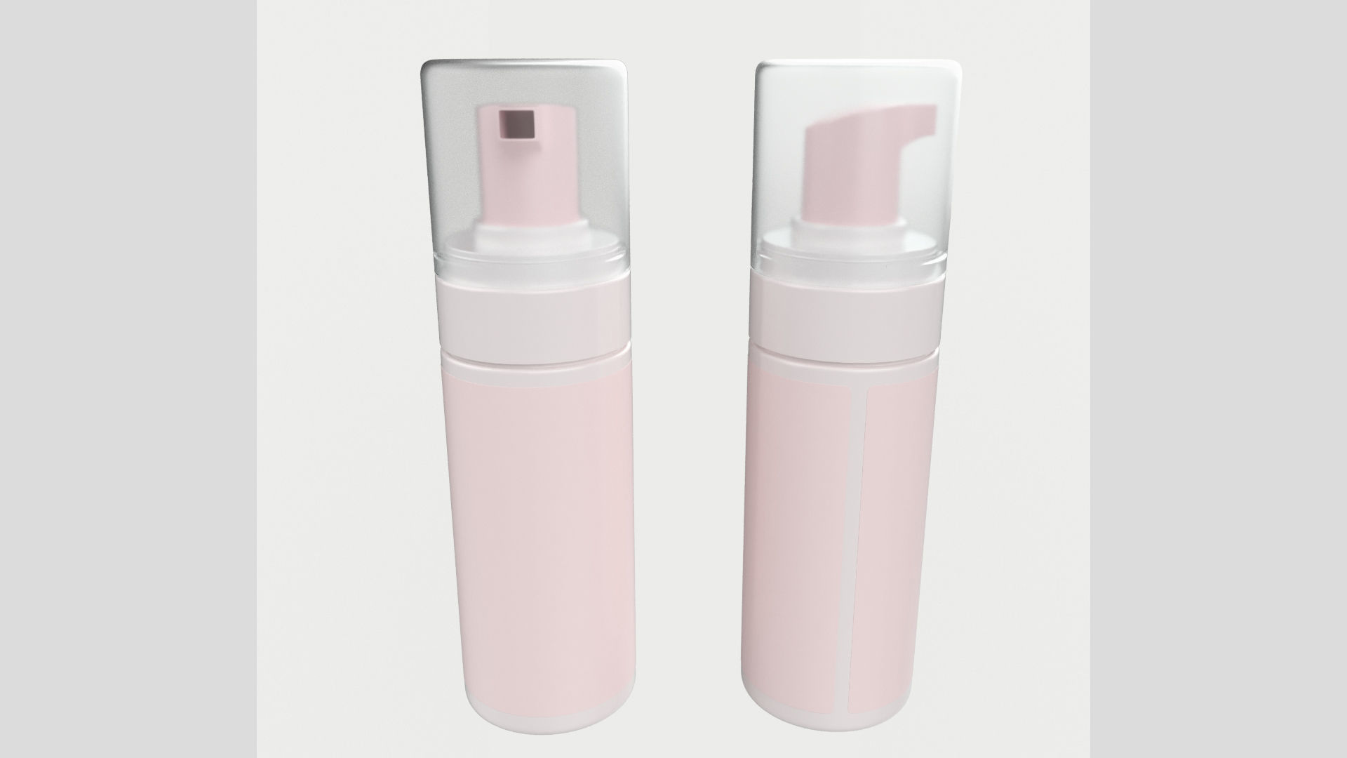 150ml 5oz Cosmetics Pump Dispenser Bottle Low High Poly 3D model_2