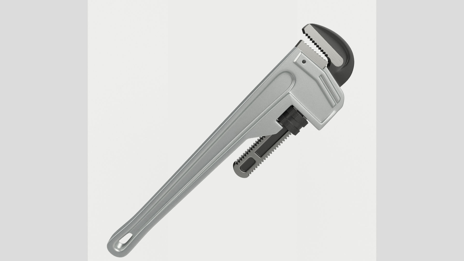 Pipe Wrench Tool Low High Poly 3D model_1