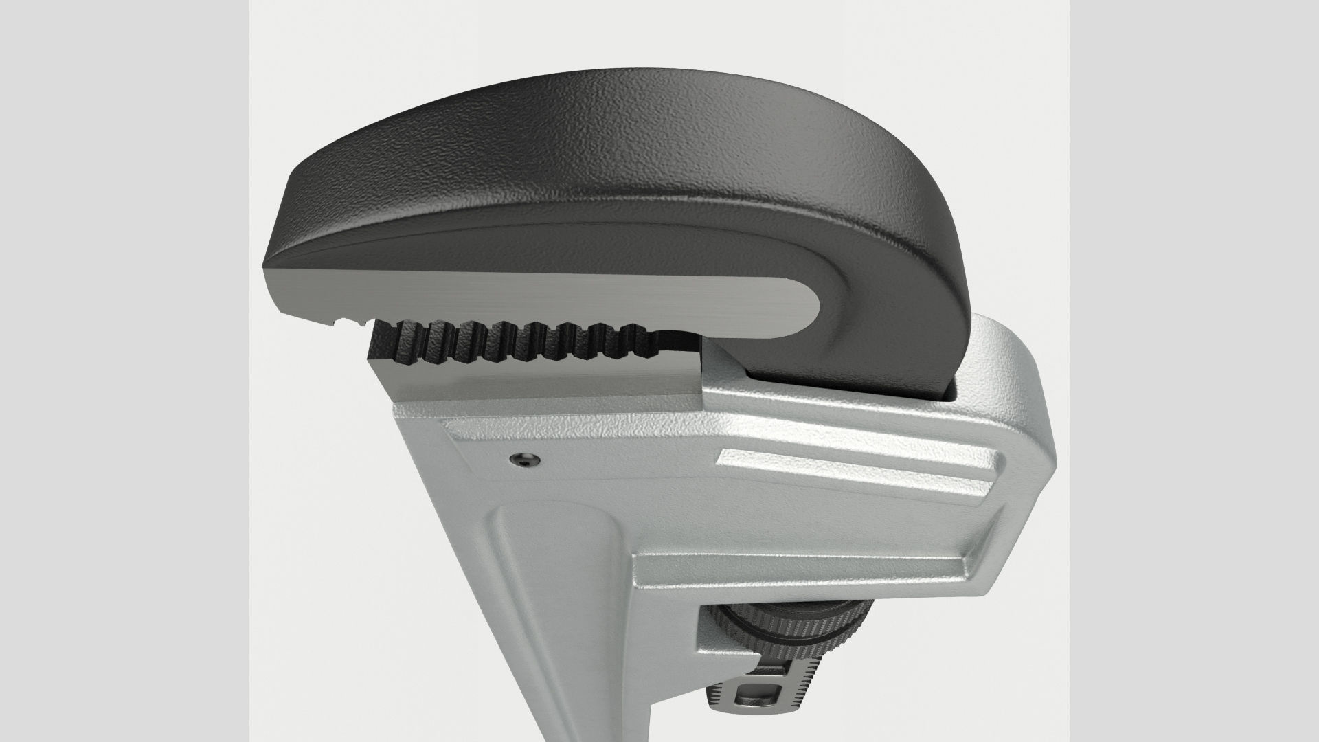 Pipe Wrench Tool Low High Poly 3D model_3